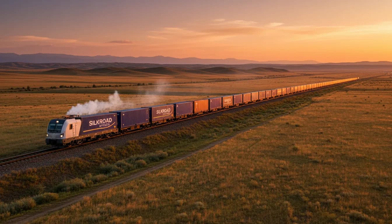 Konteyner taşıyan yük treni